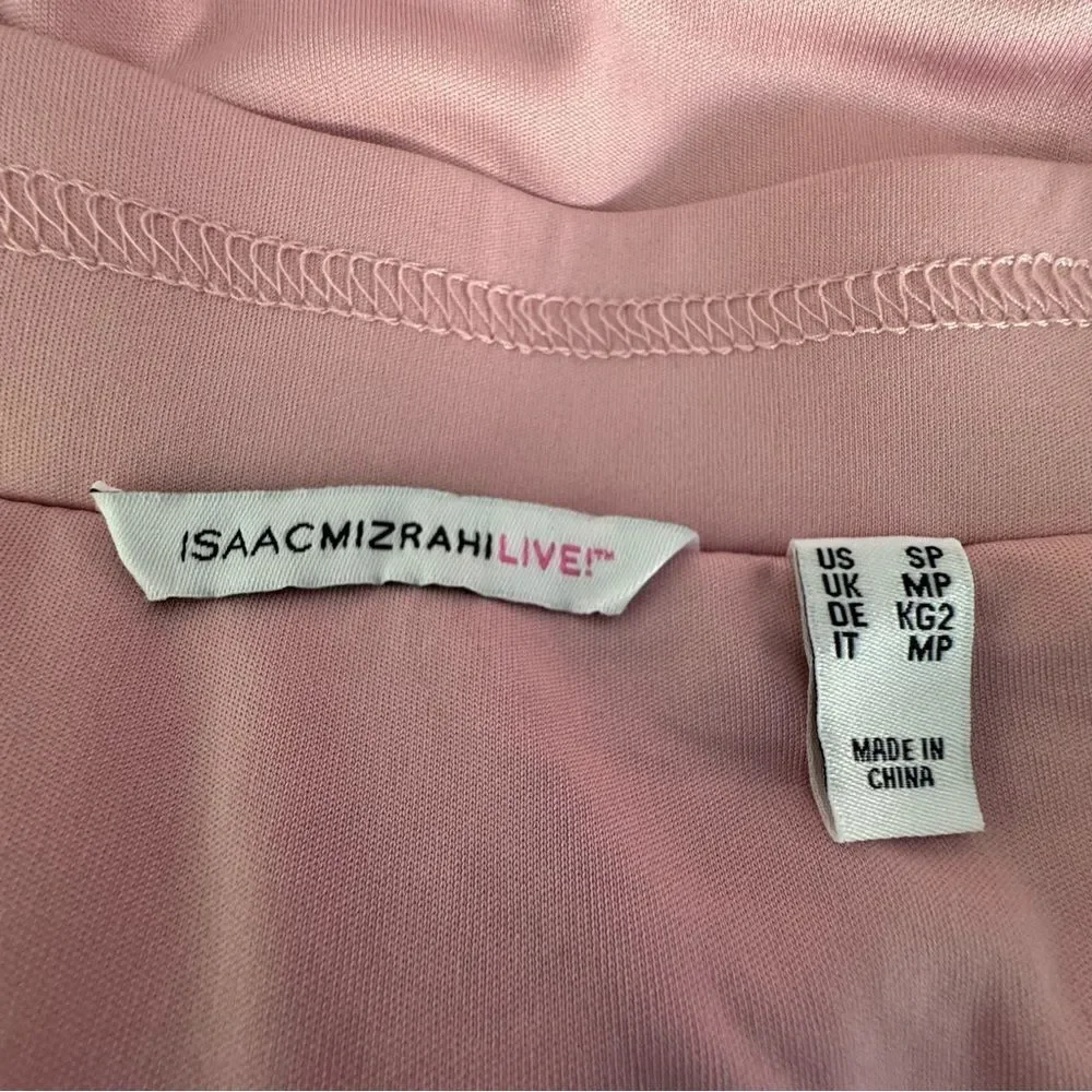 Isaac Mizrahi Live Pink Skirt Sequins Wearable Art Dressy Size S